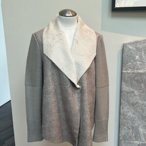 BNCI By Blanc Noir Faux Fur & Leather Jacket